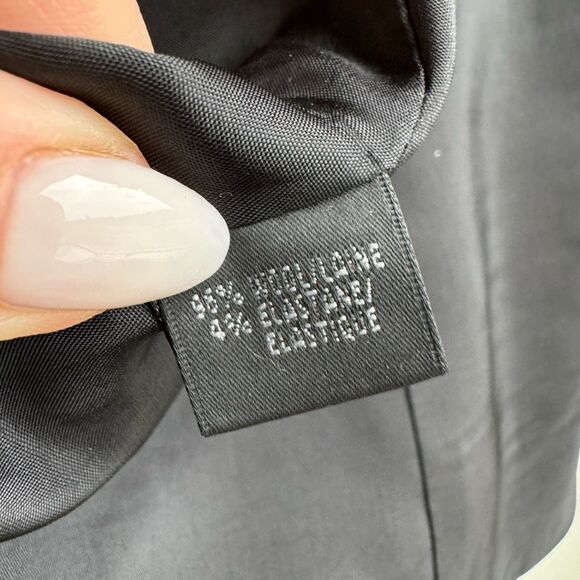 Lafayette 148 Wool Black Two Button Career Office Blazer Jacket Size 8 Medium - Picture 9 of 9